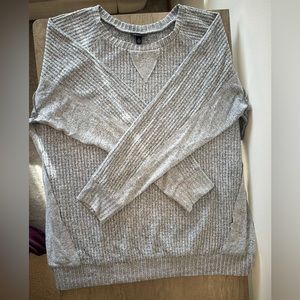 Torrid 2X Gray Knit Waffle Long Sleeve